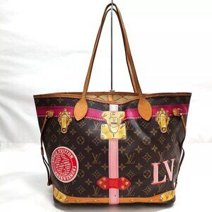 Louis Vuitton Brown and Pink Monogram Tote